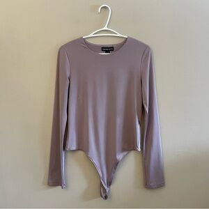 SWS Mauve Long Sleeve Double-Lined Contour Bodysuit – Size XL GUC